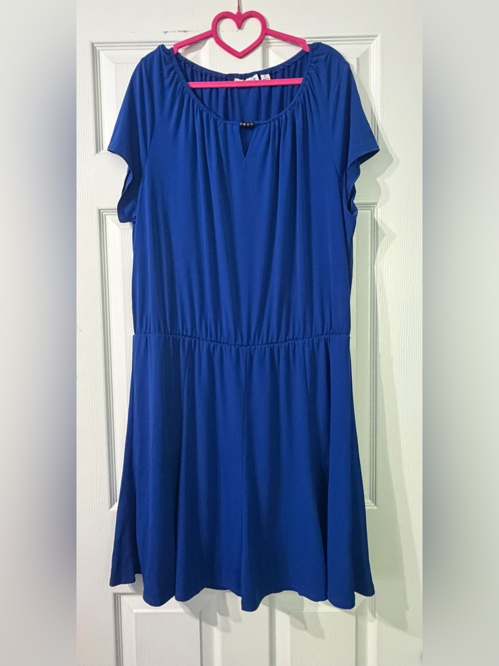 Susan Graver Rich Blue Dress With Built In Shorts Size XL